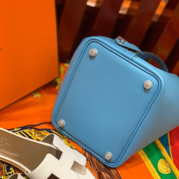 HM PICOTIN LOCK 18 SKY EPSOM WITH BRAID STRAP