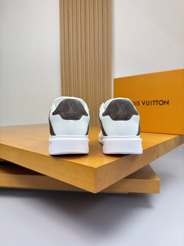 LV high-quality casual white brown sneakers 194600