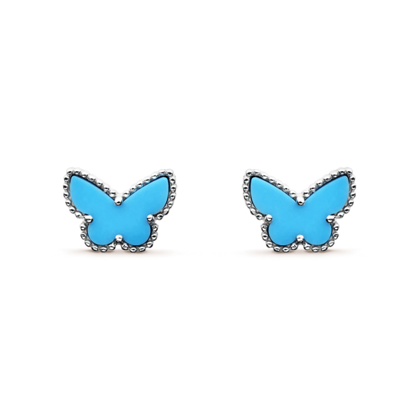 BUTTERFLY TURQUOISE SILVER EARRINGS