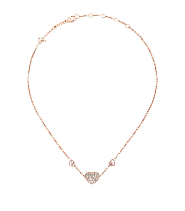 HAPPY HEART NECKLACE 3 MOTIFS DIAMOND