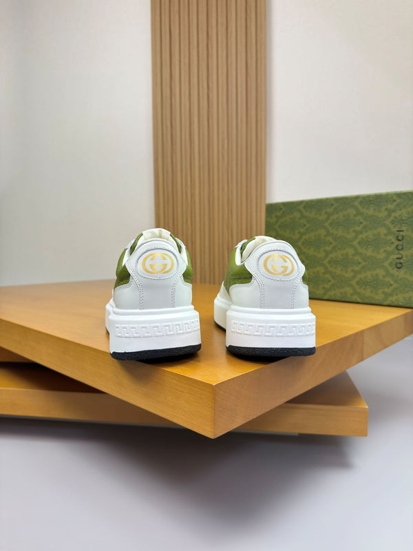 GG SNEAKER WHITE GREEN NAPPA LEATHER 194553