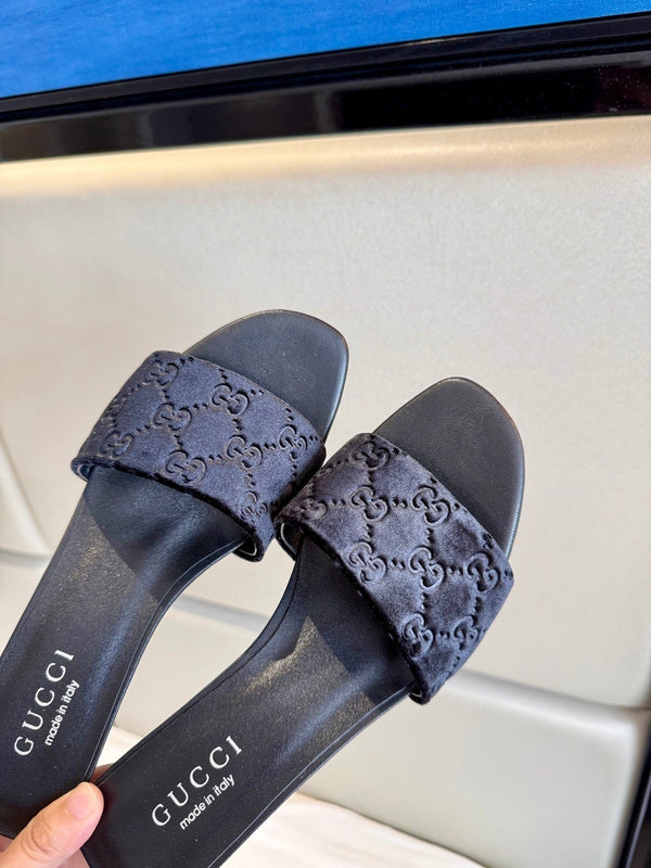 GG 26s Slide Sandals 5.5cm Velvet
