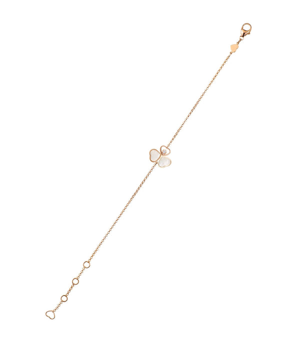 HAPPY HEART MOP BRACELET PINK GOLD DIAMOND