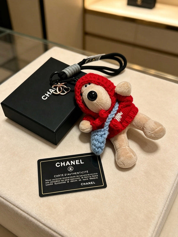 CC Red Mix Beige Teddy Bear Charm
