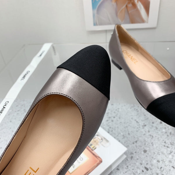 CC 2026 Cap Toe Ballet Flat Calfskin 162176
