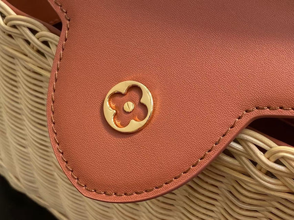 LV Capucines BB Top Handle in pelle di mucca e rattan HW