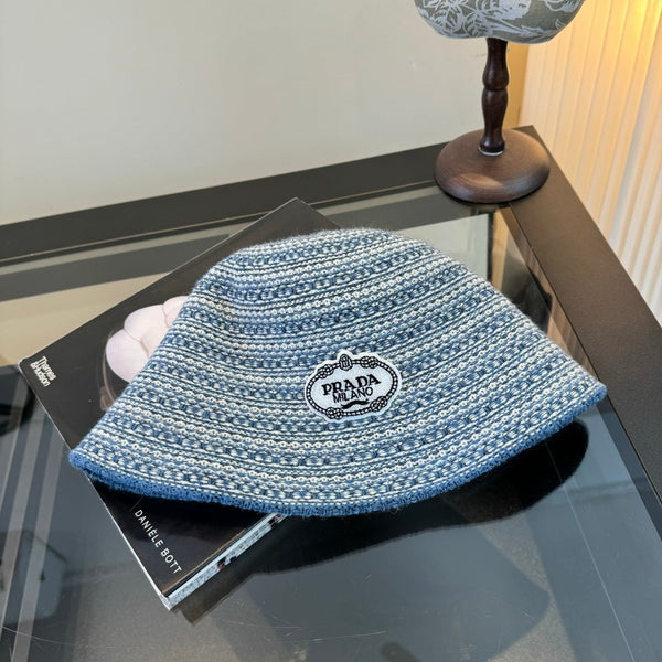 Prad Striped Bucket Wool Hat 477566