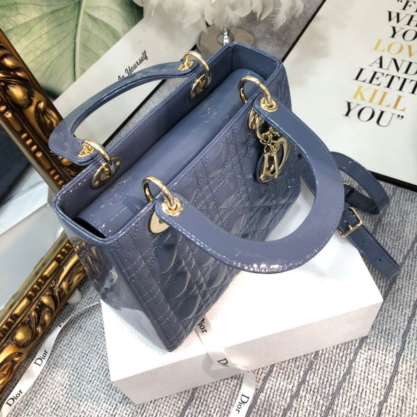 medium lady 24 raf blu vernice vitello