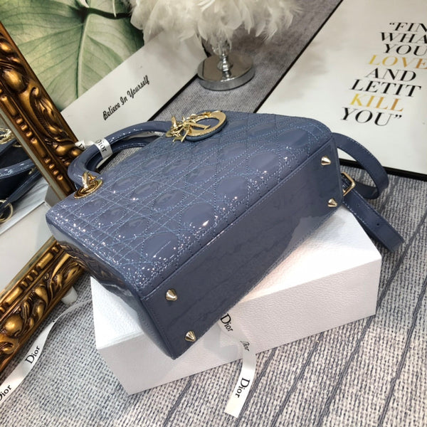 medium lady 24 raf blu vernice vitello