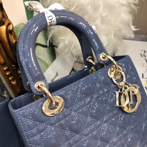 medium lady 24 raf blu vernice vitello