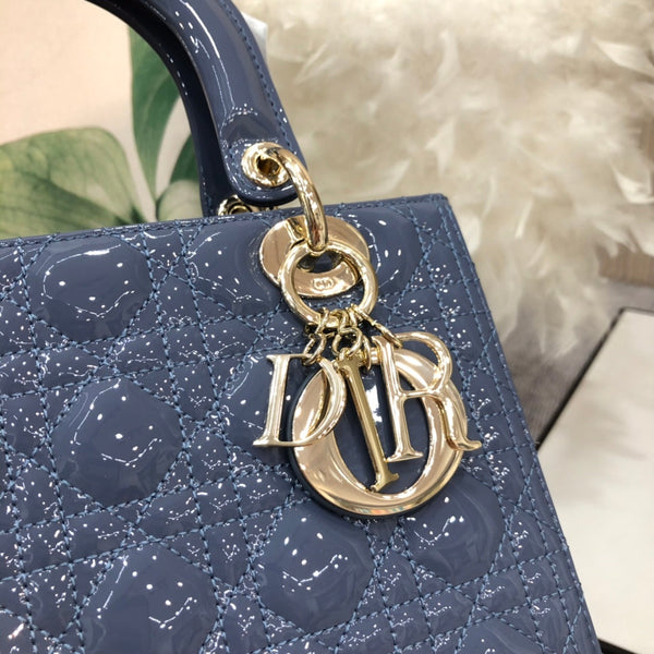 medium lady 24 raf blu vernice vitello