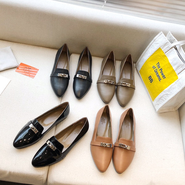 HM Pegase Ballerina Flats Black Patent Leather 546212