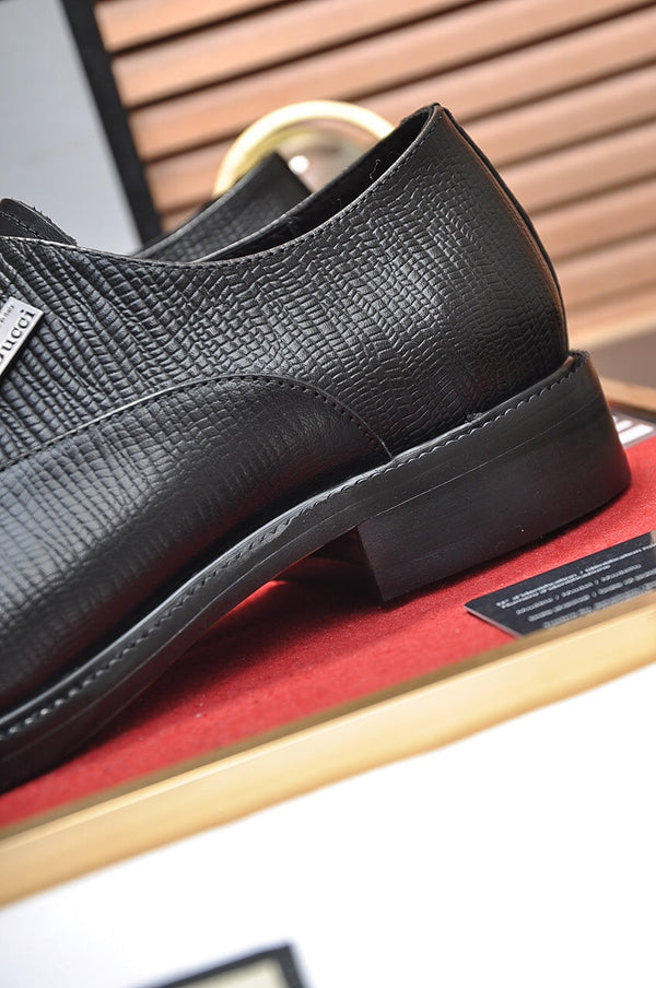 GG Men's Dress Shoe Black Cowhide 499524
