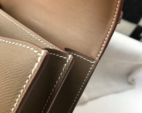 CONSTANCE 18 BROWN EPSOM SILVER HARDWARE