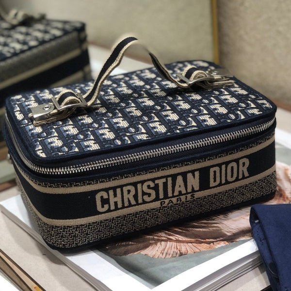 PICCOLO BORSA DA BAGNO 24 IN JACQUARD MONOGRAM OBLIQUE NERO