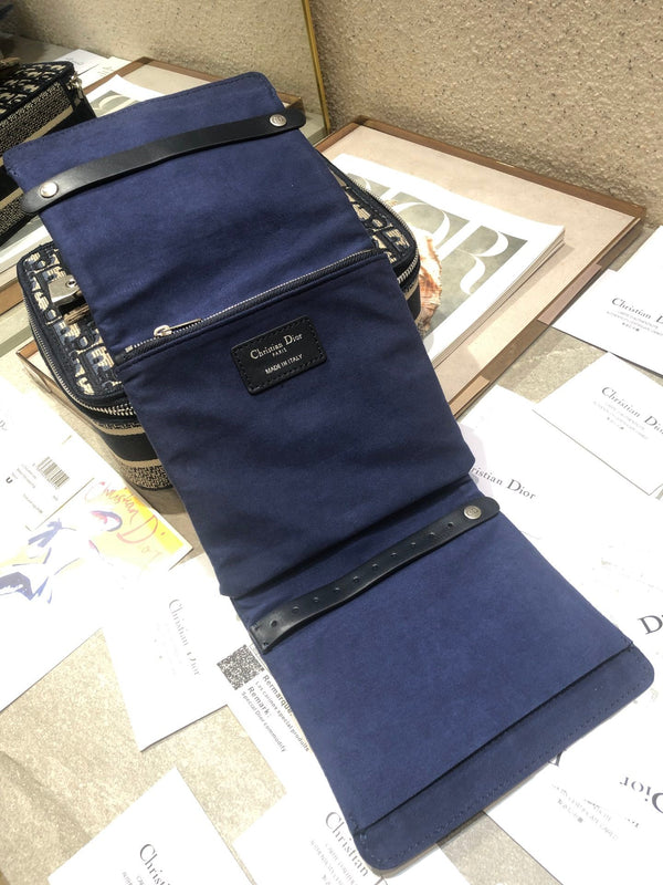 PICCOLO BORSA DA BAGNO 24 IN JACQUARD MONOGRAM OBLIQUE NERO