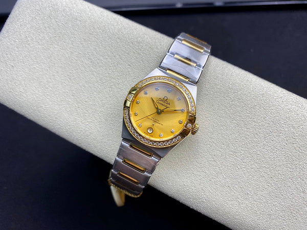 Omega Constellation 29mm Silver Gold Diamond