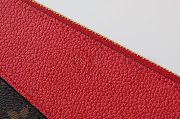LV M62048 Daily Pouch Brown Red Monogram Canvas & Cowhide