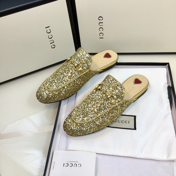 GG PrinceTown Gold Metalic Glitter Mule