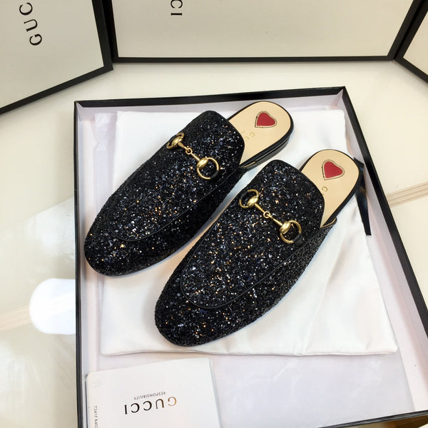 Mule GG PrinceTown nere glitterate