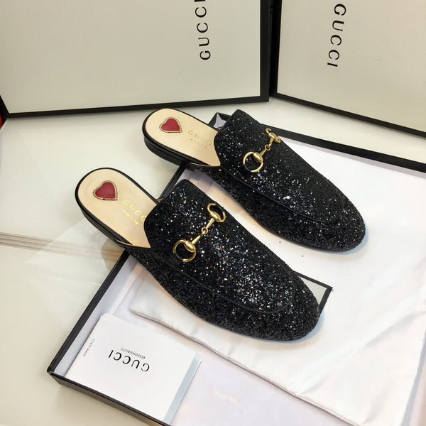 Mule GG PrinceTown nere glitterate