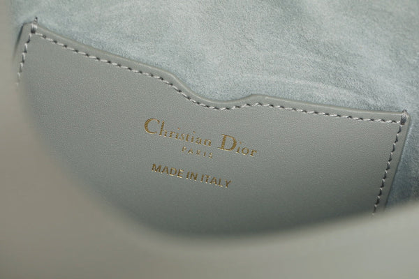 MEDIUM CD BOBBY 22CM DARK GREY CALFSKIN GOLD HARDWARE