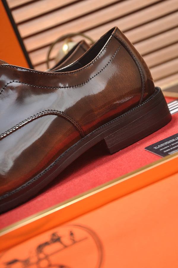 HM BUSINESS LACE UP SHOES CARAMEL CALFSKIN