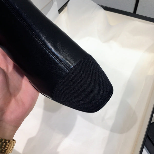 Stivali alti CC 50mm in pelle di agnello nera 144363