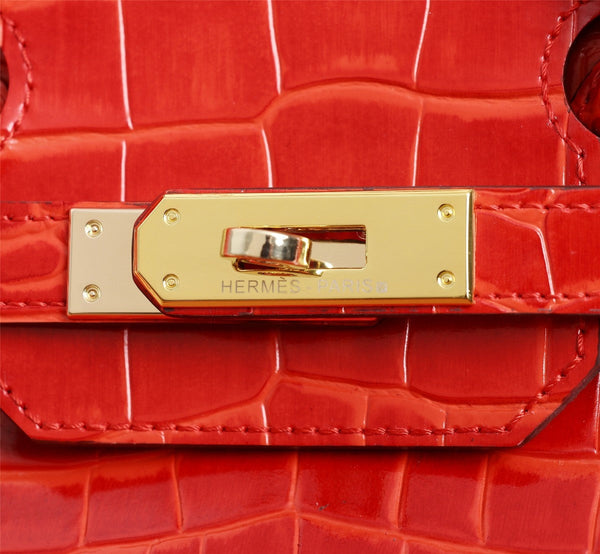 BORSA HM BIRKIN 30 CANDY IN PELLE DI VITELLO STAMPATA COCCODRILLO