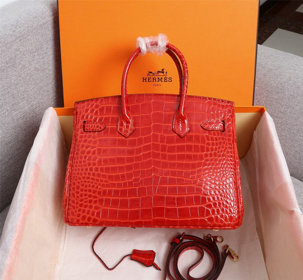 HM BIRKIN BAG 25 CANDY CROCODILE EMBOSSED CALFSKIN