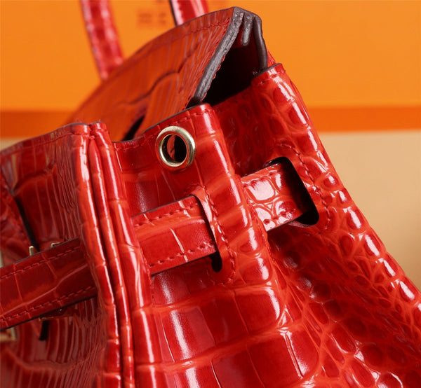 BORSA HM BIRKIN 30 CANDY IN PELLE DI VITELLO STAMPATA COCCODRILLO