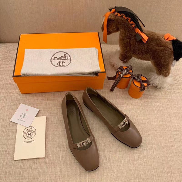 HM Liberty Ballet Flats Chocolate Sheepskin 679995