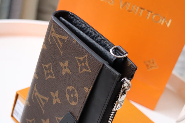 LV Dragonne Zipper Wallet Monogram Canvas & Cowhide 179407