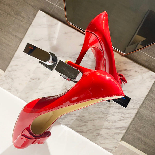 CL Simplenodo Bow Pumps 85mm Patent Leather Red