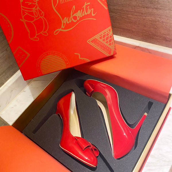 CL Simplenodo Bow Pumps 85mm Patent Leather Red