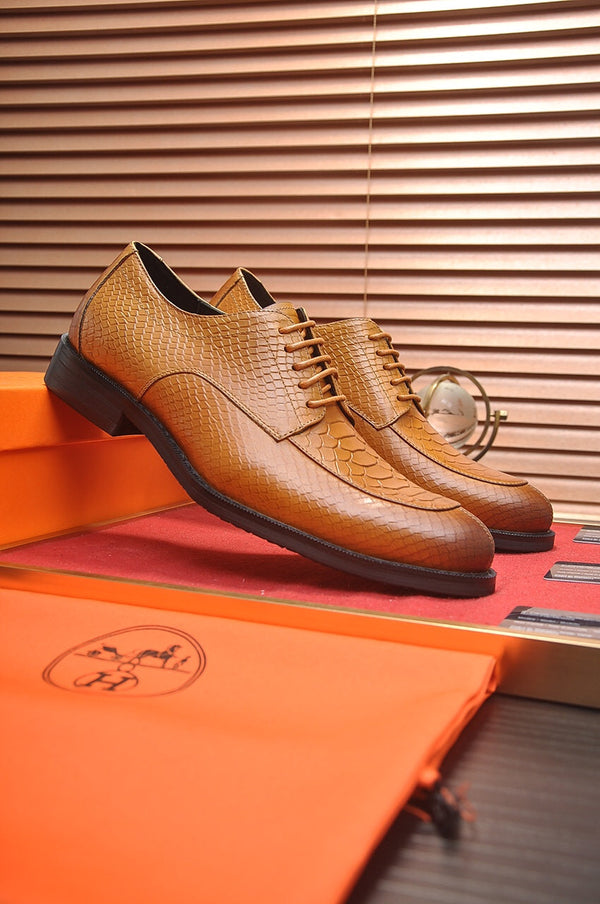 HM Men's Dress Shoe Brown Sheepskin