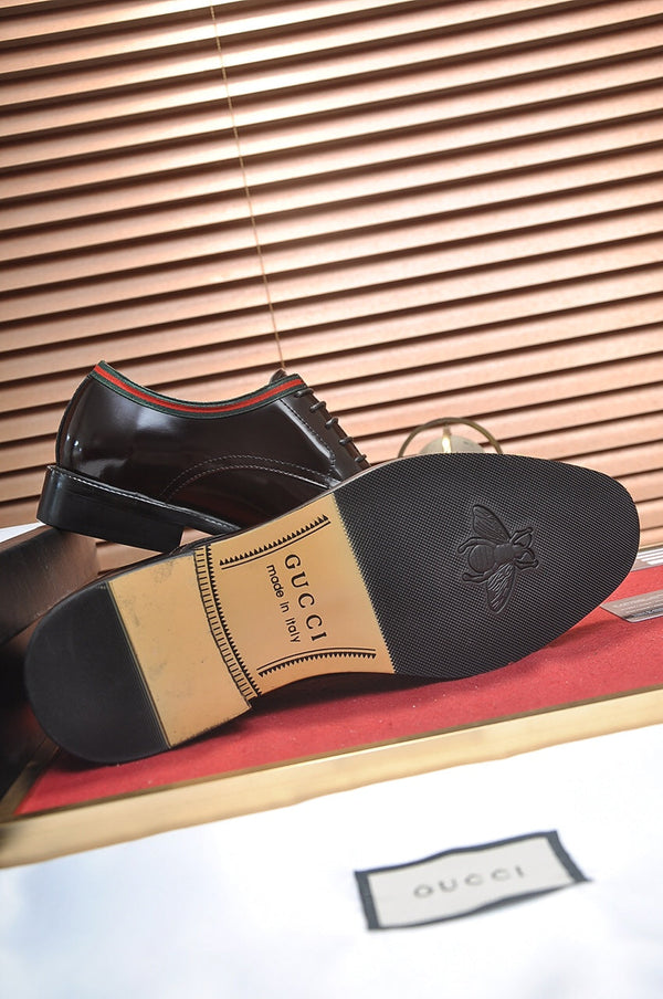 GG Men's Dress Shoe Dark Brown Patent Leather 140493