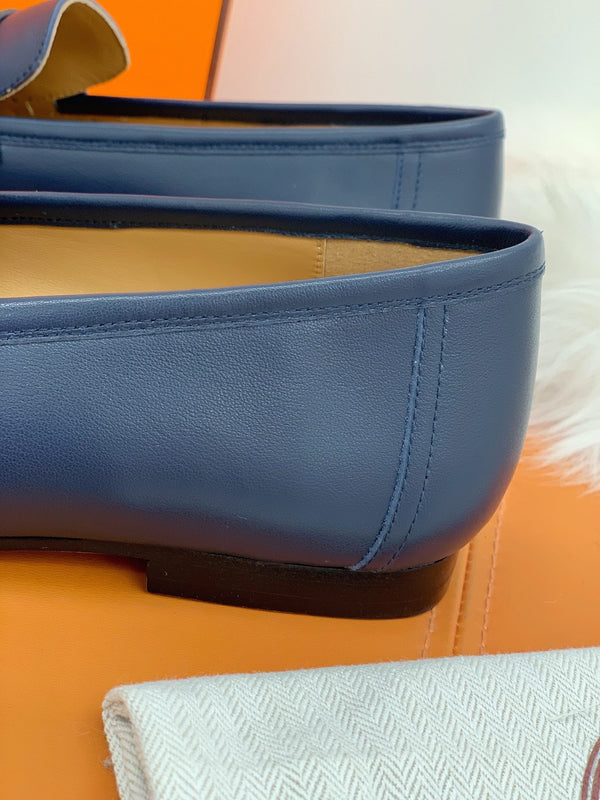 HM Men's Colette Loafer Navy Blue Cowhide GHW 546344