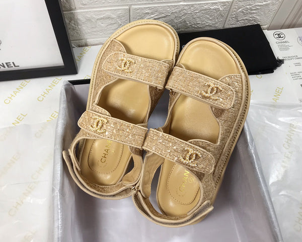 CC Dad Sandal Beige Woven