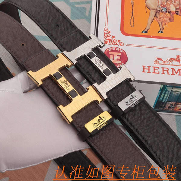 HM Constance Belt 38mm Marron Epsom Boucle Dorée 619955