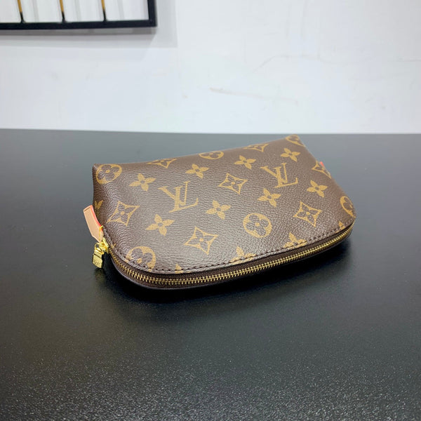 POCHETTE COSMÉTIQUE PM 19 IN TELA MONOGRAMMA MARRONE