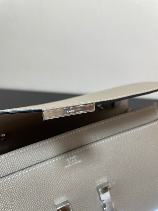 CONSTANCE TO GO 20.5 GREY EPSOM SILVER HARDWARE