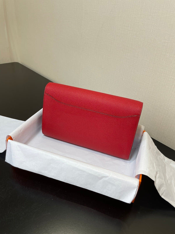 CONSTANCE TO GO 20.5 RED EPSOM SILVER HARDWARE