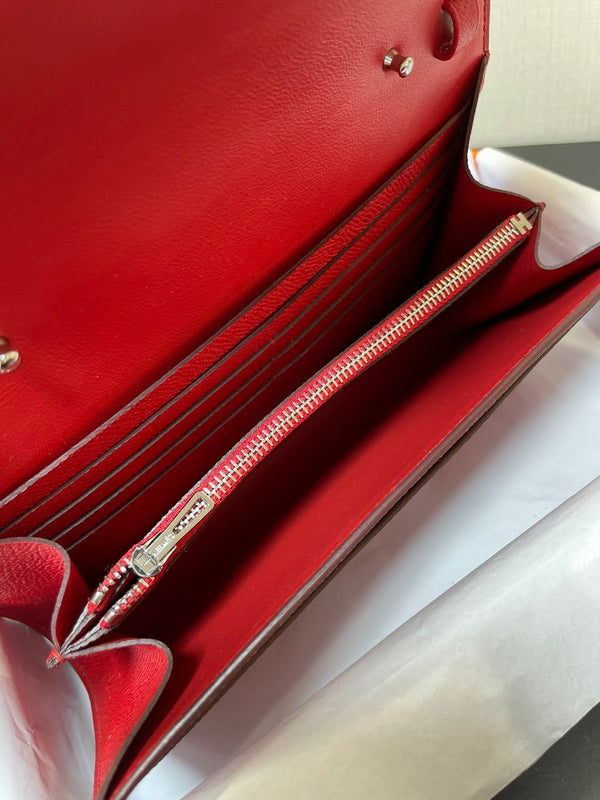 CONSTANCE TO GO 20.5 RED EPSOM SILVER HARDWARE