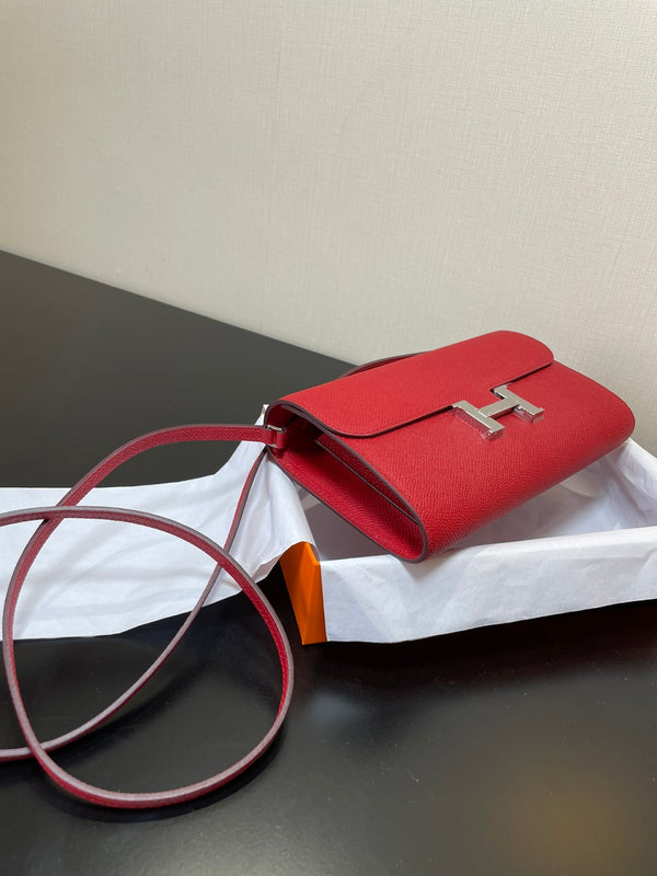 CONSTANCE TO GO 20.5 RED EPSOM SILVER HARDWARE