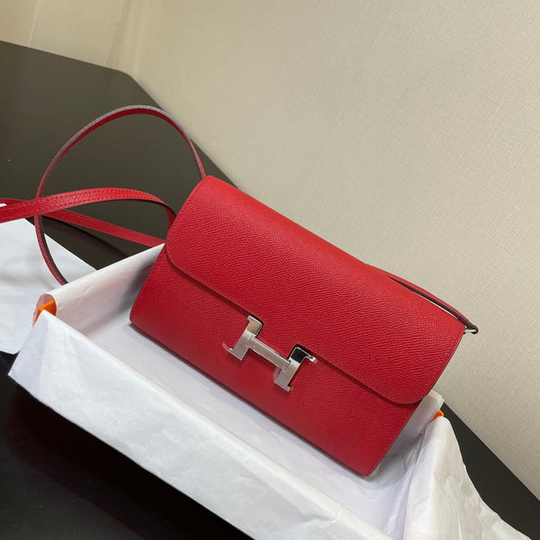 CONSTANCE TO GO 20.5 RED EPSOM SILVER HARDWARE