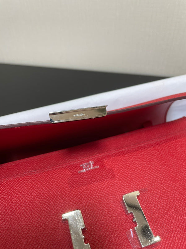 CONSTANCE TO GO 20.5 RED EPSOM SILVER HARDWARE