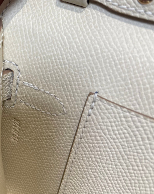 kelly woc 20.5 bianco Epsom hardware oro