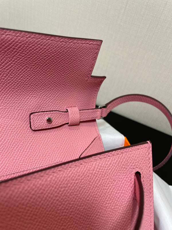 kelly woc 20.5 pink epsom silver hardware