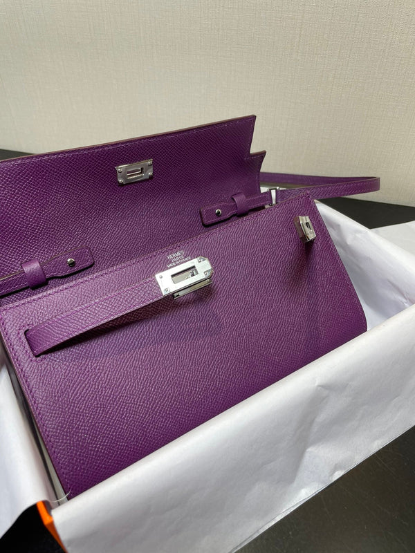 kelly woc 20.5 viola epsom hardware argento